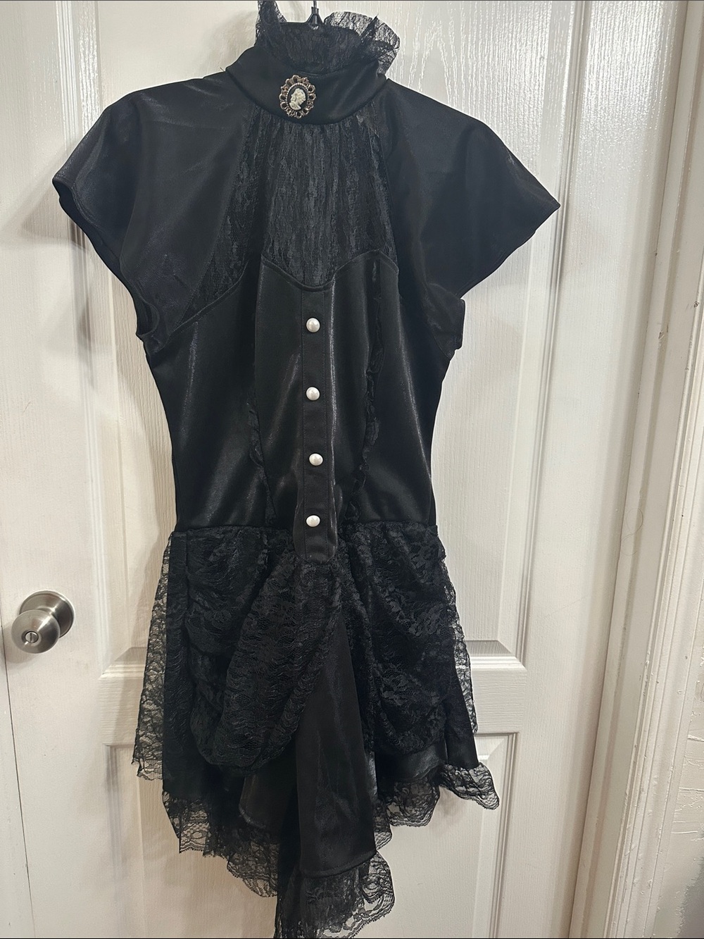 California Costumes Black Gothic Lace High-Neck Dress